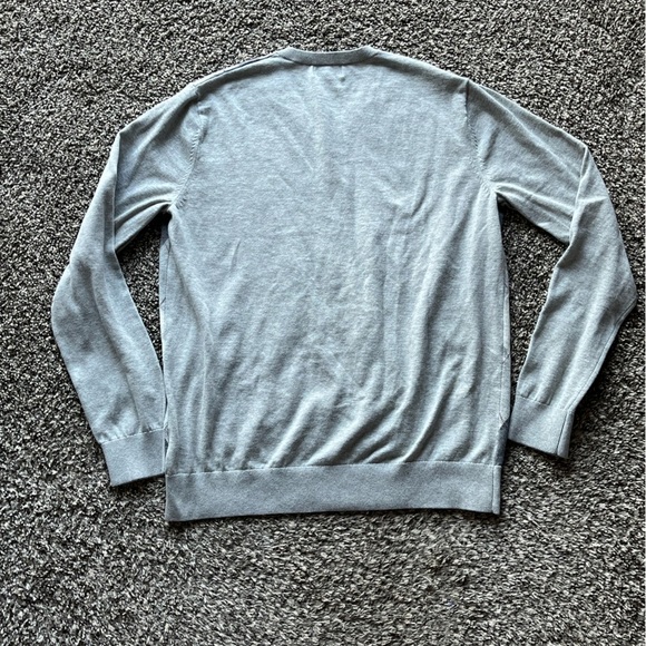 Banana Republic Argyle Sweater Gray V-Neck Pullover Men’s Large - Picture 2 of 4